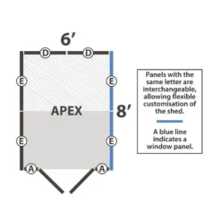 8' X 6' Forest 4Life 25yr Guarantee Overlap Pressure Treated Double Door Apex Wooden Shed - 4 Windows (2.43m X 1.99m) -Zen Gardenia Sales updated image 4