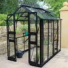 4' X 8' Halls Cotswold Birdlip Small Greenhouse In Black With Toughened Glass (1.47m X 2.56m) -Zen Gardenia Sales v01590 eden birdlip 4x8 small greenhouse black main min 1
