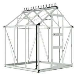6' X 6' Halls Cotswold Burford Small Greenhouse With Toughened Glass (1.94m X 1.94m) -Zen Gardenia Sales v01593 eden burford 6x6 small greenhouse cutout min