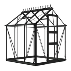 6' X 6' Halls Cotswold Burford Small Greenhouse In Black With Toughened Glass (1.94m X 1.94m) 23 6' X 6' Halls Cotswold Burford Small Greenhouse In Black With Toughened Glass (1.94m X 1.94m) -Zen Gardenia Sales v01599 eden burford 6x6 small greenhouse black cutout min