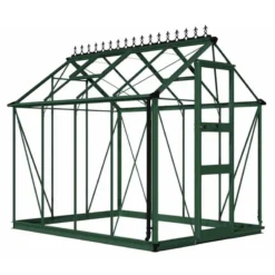 6' X 8' Halls Cotswold Burford Small Greenhouse In Green With Toughened Glass (1.94m X 2.56m) 11 6' X 8' Halls Cotswold Burford Small Greenhouse In Green With Toughened Glass (1.94m X 2.56m) -Zen Gardenia Sales v01605 eden burford 6x8 small greenhouse green cutout min