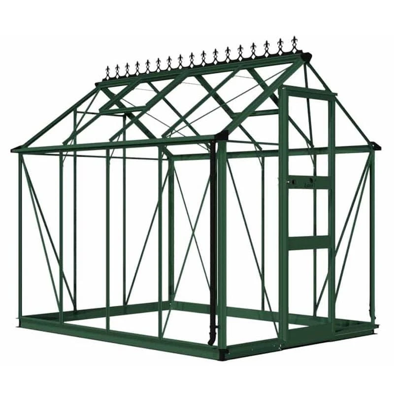 6' X 8' Halls Cotswold Burford Small Greenhouse In Green With Toughened Glass (1.94m X 2.56m) 7 6' X 8' Halls Cotswold Burford Small Greenhouse In Green With Toughened Glass (1.94m X 2.56m) - Image 5