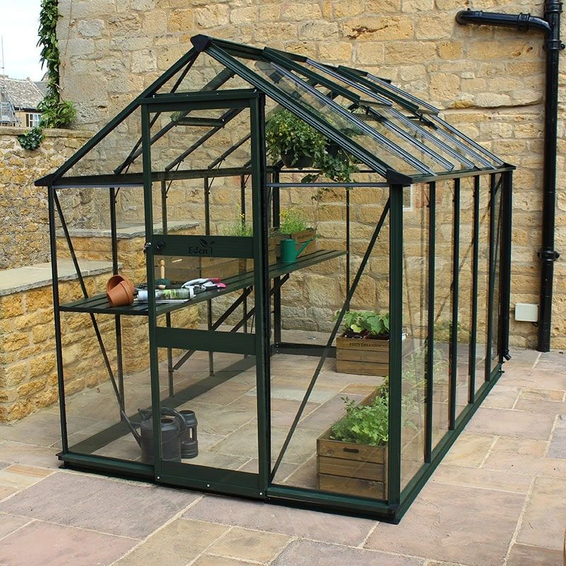 6' X 8' Halls Cotswold Burford Small Greenhouse In Black With Toughened Glass (1.94m X 2.56m) 5 6' X 8' Halls Cotswold Burford Small Greenhouse In Black With Toughened Glass (1.94m X 2.56m) - Image 3