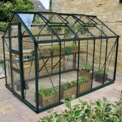 6' X 8' Halls Cotswold Burford Small Greenhouse In Black With Toughened Glass (1.94m X 2.56m) 18 6' X 8' Halls Cotswold Burford Small Greenhouse In Black With Toughened Glass (1.94m X 2.56m) -Zen Gardenia Sales v01608 eden burford 6x8 small greenhouse black no3 min