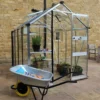 6' X 10' Halls Cotswold Burford Small Greenhouse With Toughened Glass (1.94m X 3.17m) -Zen Gardenia Sales v01611 eden burford 6x10 small greenhouse main min