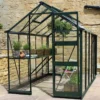 6' X 10' Halls Cotswold Burford Small Greenhouse In Green With Toughened Glass (1.94m X 3.17m) -Zen Gardenia Sales v01614 eden burford 6x10 small greenhouse green main min