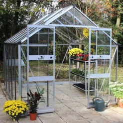 8' X 10' Halls Cotswold Blockley Greenhouse With Toughened Glass (2.56m X 3.17m)