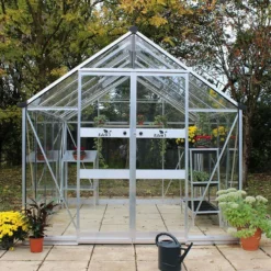 8' X 10' Halls Cotswold Blockley Greenhouse With Toughened Glass (2.56m X 3.17m) -Zen Gardenia Sales v01620 eden blockley 8x10 greenhouse no2 min