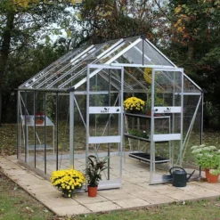 8' X 10' Halls Cotswold Blockley Greenhouse With Toughened Glass (2.56m X 3.17m) -Zen Gardenia Sales v01620 eden blockley 8x10 greenhouse no5 min