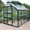 8' X 10' Halls Cotswold Blockley Greenhouse In Green With Toughened Glass (2.56m X 3.17m) 1 8' X 10' Halls Cotswold Blockley Greenhouse In Green With Toughened Glass (2.56m X 3.17m) -Zen Gardenia Sales v01626 eden blockley 8x10 greenhouse black main min 1