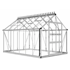 8' X 12' Halls Cotswold Blockley Greenhouse With Toughened Glass (2.56m X 3.79m) -Zen Gardenia Sales v01629 eden blockley 8x12 greenhouse cutout min