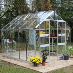 8' X 12' Halls Cotswold Blockley Greenhouse With Toughened Glass (2.56m X 3.79m)