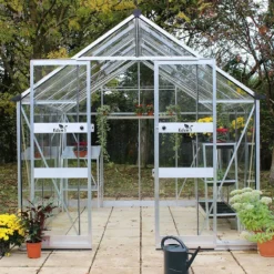 8' X 12' Halls Cotswold Blockley Greenhouse With Toughened Glass (2.56m X 3.79m) -Zen Gardenia Sales v01629 eden blockley 8x12 greenhouse no2 min