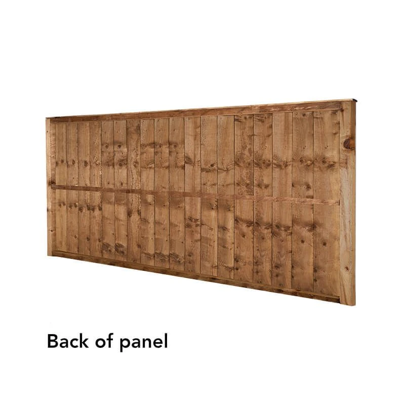 Forest 6' X 3' Brown Pressure Treated Vertical Closeboard Fence Panel (1.83m X 0.92m) 8 Forest 6' X 3' Brown Pressure Treated Vertical Closeboard Fence Panel (1.83m X 0.92m) - Image 6