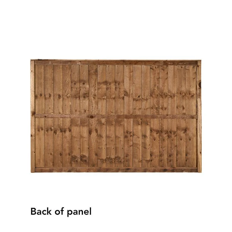Forest 6' X 4' Brown Pressure Treated Vertical Closeboard Fence Panel (1.83m X 1.22m) 6 Forest 6' X 4' Brown Pressure Treated Vertical Closeboard Fence Panel (1.83m X 1.22m) - Image 4