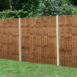 Forest 6' X 5' Brown Pressure Treated Vertical Closeboard Fence Panel (1.83m X 1.52m)