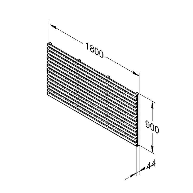 Forest 6' X 3' Pressure Treated Contemporary Slatted Fence Panel (1.8m X 0.9m) 4 Forest 6' X 3' Pressure Treated Contemporary Slatted Fence Panel (1.8m X 0.9m) - Image 2
