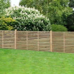 Forest 6' X 3' Pressure Treated Contemporary Slatted Fence Panel (1.8m X 0.9m)