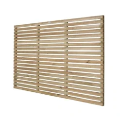 Forest 6' X 4' Pressure Treated Contemporary Slatted Fence Panel (1.8m X 1.2m) 7 Forest 6' X 4' Pressure Treated Contemporary Slatted Fence Panel (1.8m X 1.2m) -Zen Gardenia Sales venh4 slatted fence panel 1 2m high cutout2 min