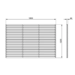 Forest 6' X 4' Pressure Treated Contemporary Slatted Fence Panel (1.8m X 1.2m) 6 Forest 6' X 4' Pressure Treated Contemporary Slatted Fence Panel (1.8m X 1.2m) -Zen Gardenia Sales venh4 slatted fence panel 1 2m high drawing min