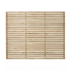 Forest 6' X 5' Pressure Treated Contemporary Slatted Fence Panel (1.8m X 1.5m) -Zen Gardenia Sales venh5 slatted fence panel 1 5m high cutout1 min