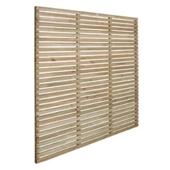 Forest 6' X 6' Pressure Treated Contemporary Slatted Fence Panel (1.8m X 1.8m) -Zen Gardenia Sales venh6hd 3