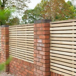 Forest 6' X 3' Pressure Treated Contemporary Double Slatted Fence Panel (1.8m X 0.91m) -Zen Gardenia Sales venhhm3 6x3 pressure treated contemporary double slatted fence panel no2 min