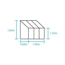 6'5 X 2'4 Halls Wall Garden 26 Greenhouse (1.94 X 0.69m) -Zen Gardenia Sales wall garden 62